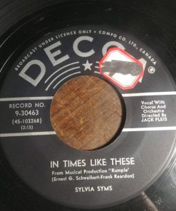 Sylvia Syms - In Times Like These (7", Single) (Very Good Plus (VG+))