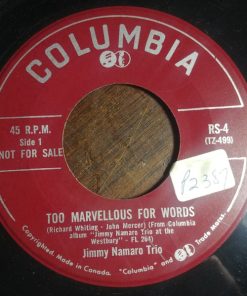 Jimmy Namaro Trio - Too Marvellous For Words / Sentimental Journey (7", Single, Promo) (Very Good Plus (VG+))
