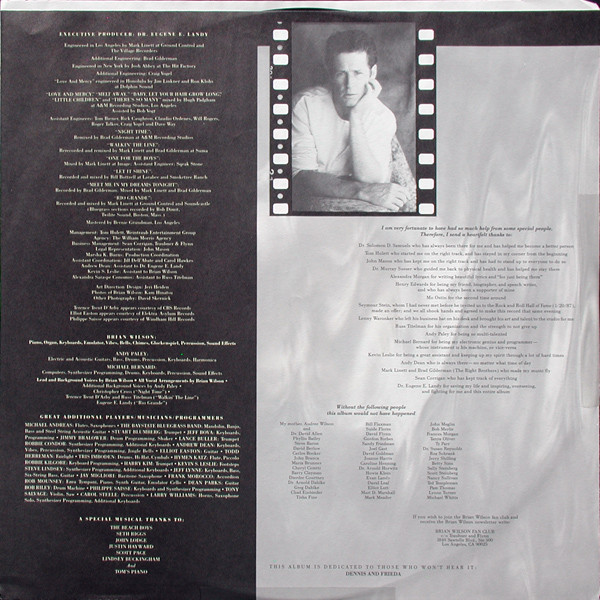 Brian Wilson - Brian Wilson (LP, Album, Spe) (Mint (M)) - Image 4