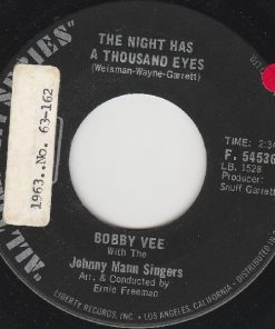 Bobby Vee With The Johnny Mann Singers - The Night Has A Thousand Eyes / Charms (7", Single, RE) (Near Mint (NM or M-))