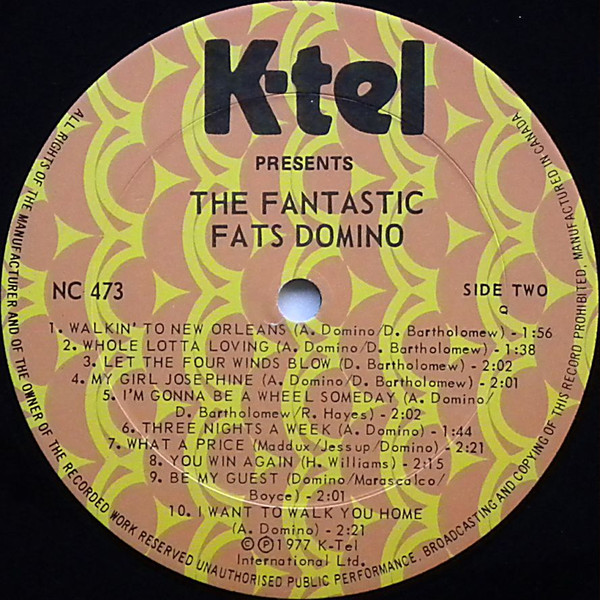 Fats Domino - The Fantastic Fats Domino (LP, Comp) (Mint (M)) - Image 4