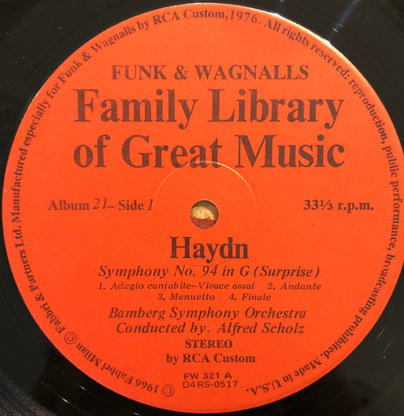 Joseph Haydn - The Surprise Symphony / The Clock Symphony (LP) (Mint (M)) - Image 3