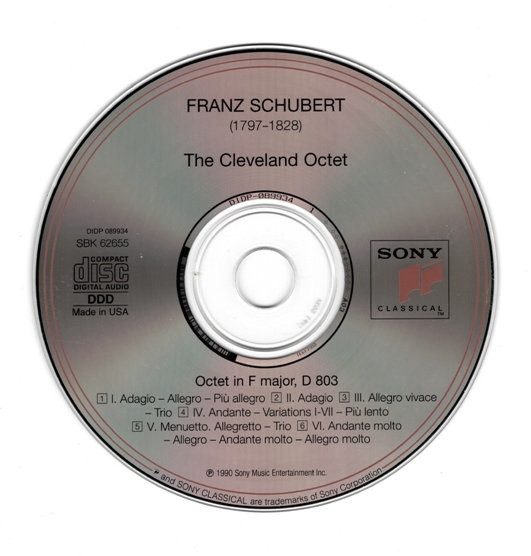 Franz Schubert - The Cleveland Octet - Octet (CD, Album, RE) (Near Mint (NM or M-)) - Image 3