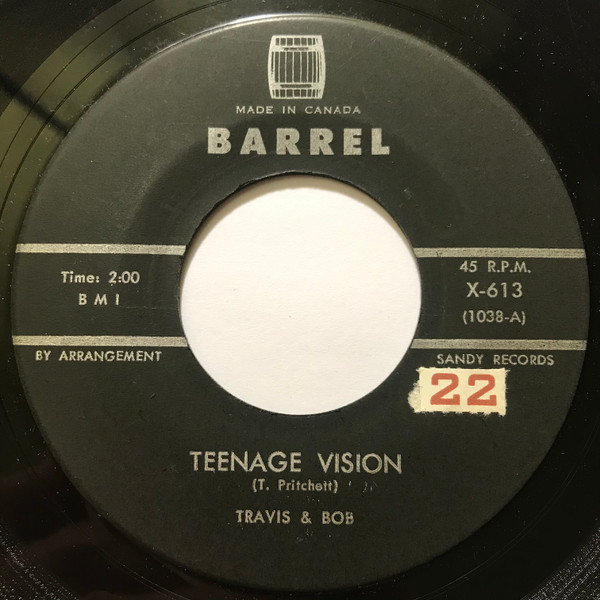 Travis And Bob - Little Bitty Johnny (7", Single) (Very Good Plus (VG+)) - Image 2
