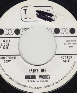Kathy Dee - Unkind Words (7", Promo) (Very Good (VG))