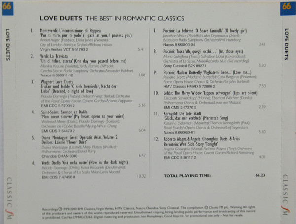 Various - Love Duets (CD, Comp, Promo) (Near Mint (NM or M-)) - Image 2