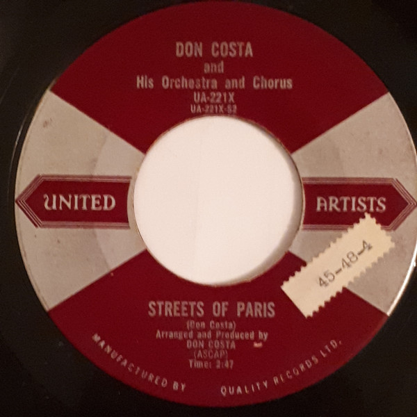 Don Costa's Orchestra And Chorus - Theme From "The Unforgiven" (7", Single) (Near Mint (NM or M-)) - Image 2