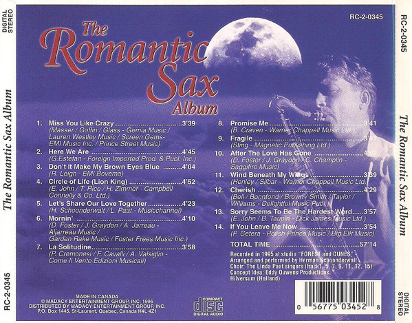 Various - The Romantic Sax (CD, Comp) (Near Mint (NM or M-)) - Image 3