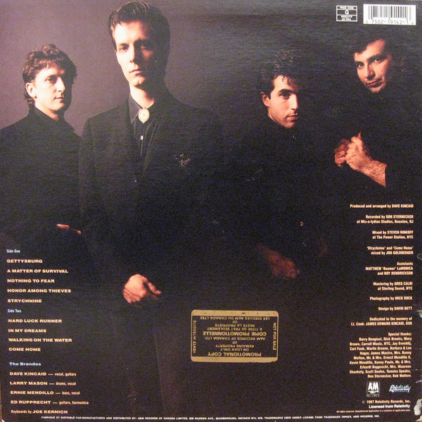 The Brandos - Honor Among Thieves (LP, Album) (Mint (M)) - Image 2