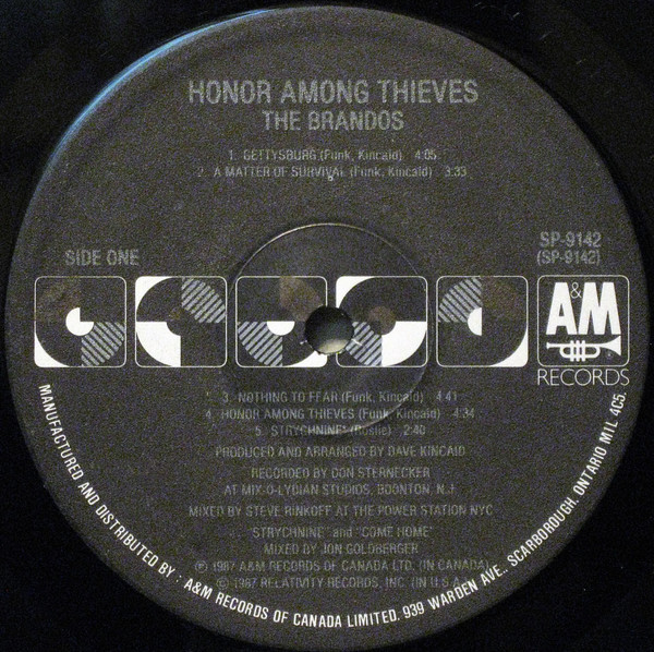 The Brandos - Honor Among Thieves (LP, Album) (Mint (M)) - Image 3