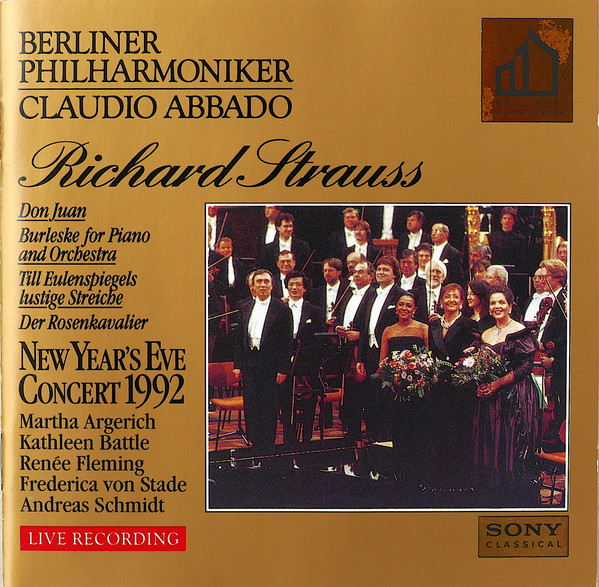 Richard Strauss – Berliner Philharmoniker, Claudio Abbado - New Year’s Eve Concert 1992 (CD, Gol) (Near Mint (NM or M-))