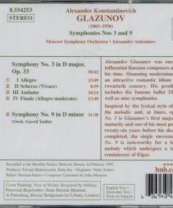 Alternative view of Alexander Glazunov - The Moscow Symphony Orchestra, Alexander Anissimov - Symphonies Nos 3 And 9 (CD, Album) (Near Mint (NM or M-))