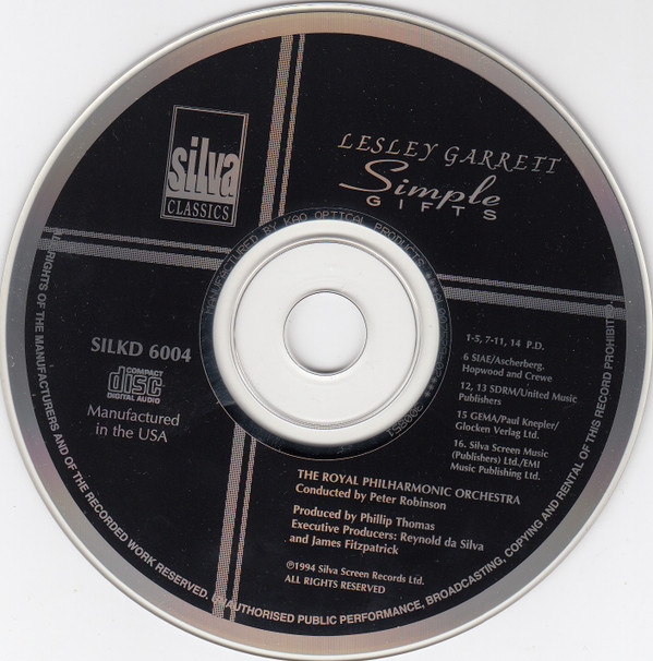 Lesley Garrett, Royal Philharmonic Orchestra - Simple Gifts (CD, Album) (Near Mint (NM or M-)) - Image 3