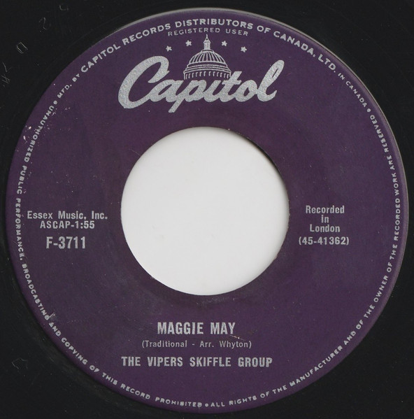 The Vipers Skiffle Group - Cumberland Gap / Maggie May (7") (Very Good (VG)) - Image 2