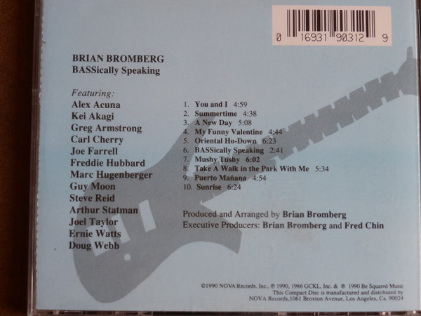 Brian Bromberg - BASSically Speaking (CD, Album) (Near Mint (NM or M-)) - Image 2
