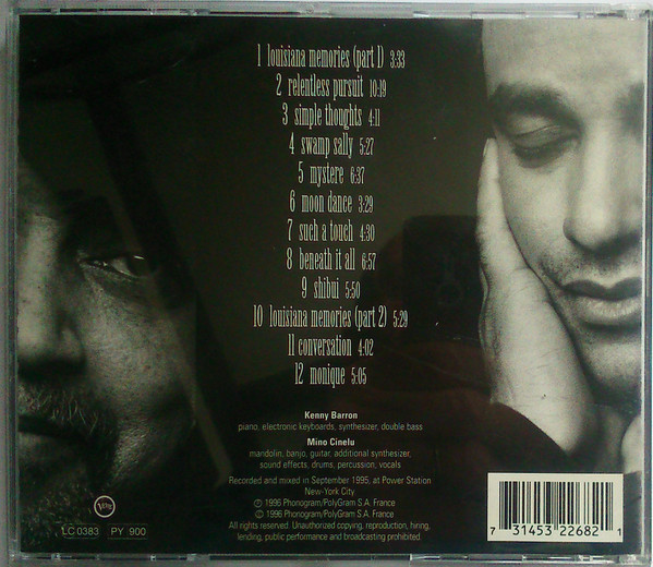 Kenny Barron, Mino Cinelu - Swamp Sally (CD, Album) (Near Mint (NM or M-)) - Image 2