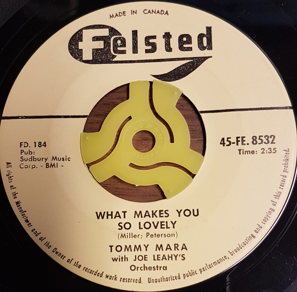 Tommy Mara With Joe Leahy Orchestra - Where The Blue Of The Night / What Makes You So Lovely (7", Single) (Very Good (VG)) - Image 2