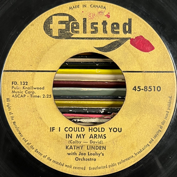 Kathy Linden - Billy / If I Could Hold You In My Arms (7", Single) (Very Good (VG)) - Image 2