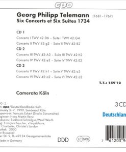 Georg Philipp Telemann, Camerata Köln - Concerts & Suites 1734 (3xCD, Album) (Near Mint (NM or M-)) - Image 3