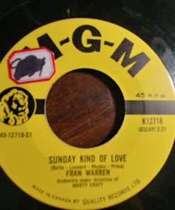 Fran Warren - Sunday Kind Of Love / Don't Let It Break Your Heart (7", Single) (Very Good Plus (VG+))