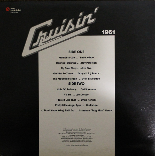 Various - Cruisin' 1961 (LP, Comp) (Mint (M)) - Image 2