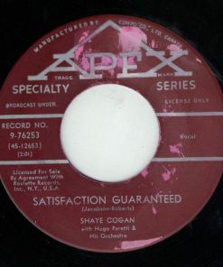 Shaye Cogan With The Hugo Peretti Orchestra - Satisfaction Guaranteed / Blue White Diamond (7", Single) (Very Good Plus (VG+))