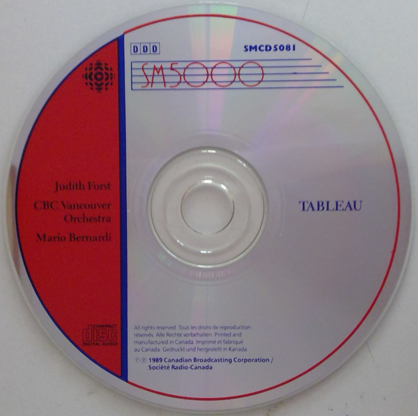 Judith Forst, CBC Vancouver Orchestra, Mario Bernardi (2) - Tableau (CD, Album) (Near Mint (NM or M-)) - Image 3