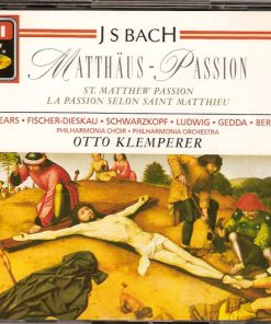 Johann Sebastian Bach - Philharmonia Chorus, Philharmonia Orchestra, Otto Klemperer, Peter Pears, Dietrich Fischer-Dieskau, Elisabeth Schwarzkopf, Christa Ludwig, Nicolai Gedda, Walter Berry - Matthäus-Passion = St. Matthew Passion = La Passion Selon Saint Matthieu (3xCD, Album, RE, RM) (Near Mint (NM or M-))