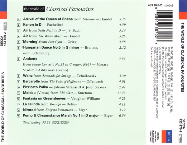 Various - The World Of Classical Favourites (CD, Comp) (Near Mint (NM or M-)) - Image 3