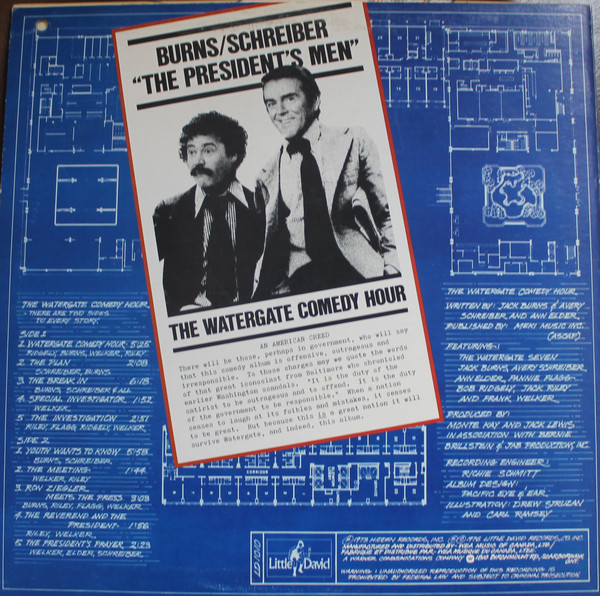 Burns & Schreiber - The Watergate Comedy Hour (LP, Album, RE) (Mint (M)) - Image 2