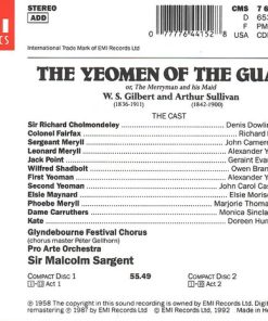 Alternative view of Gilbert & Sullivan, Sir Malcolm Sargent - The Yeomen Of The Guard (2xCD, Album) (Near Mint (NM or M-))