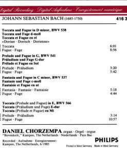Alternative view of Johann Sebastian Bach - Daniel Chorzempa - Preludes And Fugues (CD, Album, Comp) (Near Mint (NM or M-))