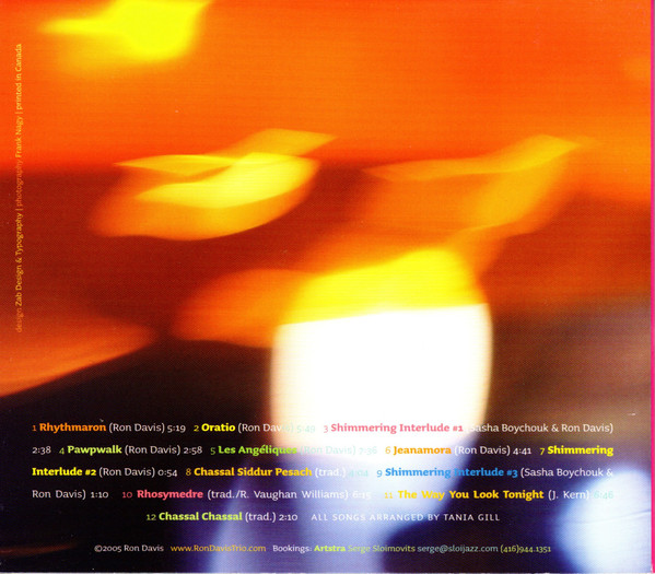 The Ron Davis Trio & Shimmering Rhythm - Shimmering Rhythm (CD, Album) (Near Mint (NM or M-)) - Image 2
