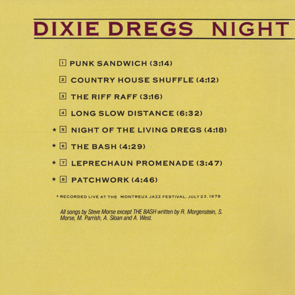 Dixie Dregs - Night Of The Living Dregs (CD, Album, RE, RM, PDO) (Near Mint (NM or M-)) - Image 2