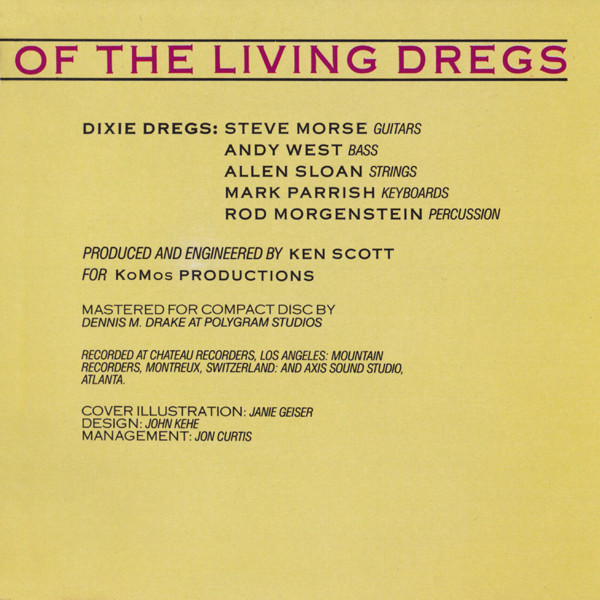 Dixie Dregs - Night Of The Living Dregs (CD, Album, RE, RM, PDO) (Near Mint (NM or M-)) - Image 3