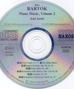 Béla Bartók - Jenö Jandó - Piano Music, Vol. 2 (CD, Album) (Near Mint (NM or M-)) - Image 3