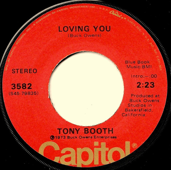 Tony Booth - What A Liar I Am / Loving You (7", Jac) (Very Good (VG)) - Image 2