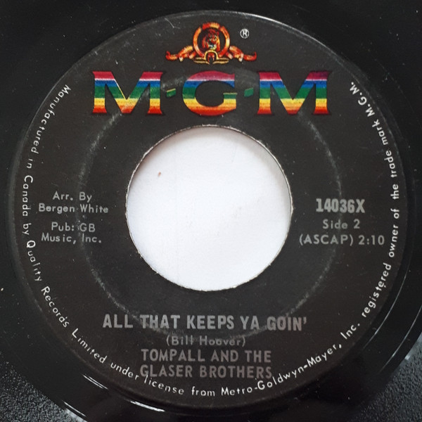 Tompall Glaser & The Glaser Brothers - California Girl (And The Tennessee Square) (7", Single) (Near Mint (NM or M-)) - Image 2