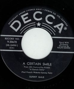 Sunny Gale - A Certain Smile / Just friends (7", Single) (Very Good Plus (VG+))