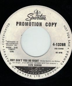 Alternative view of Fats Domino - Wigs / Why Don't You Do Right (7", Single, Promo) (Very Good Plus (VG+))