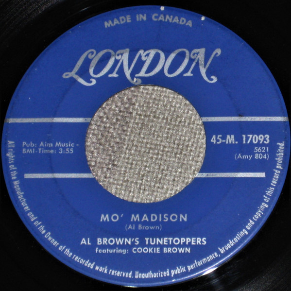Al Brown's Tunetoppers Featuring Cookie Brown - The Madison (7") (Near Mint (NM or M-)) - Image 2