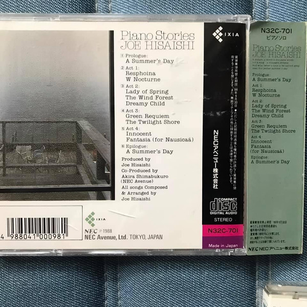 Joe Hisaishi - Piano Stories (CD, Album, Whi) (Mint (M)) - Image 2