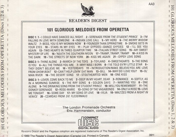 The London Promenade Orchestra, Eric Hammerstein - 101 Glorious Melodies From Operetta (3xCD, Album, RM + 2xCD, Album, RM) (Near Mint (NM or M-)) - Image 2