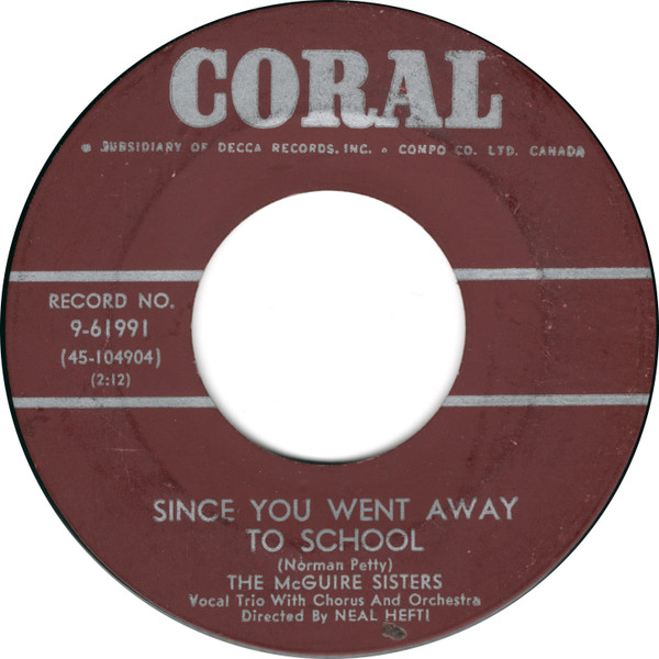 McGuire Sisters - Ding Dong (7", Single) (Near Mint (NM or M-)) - Image 2