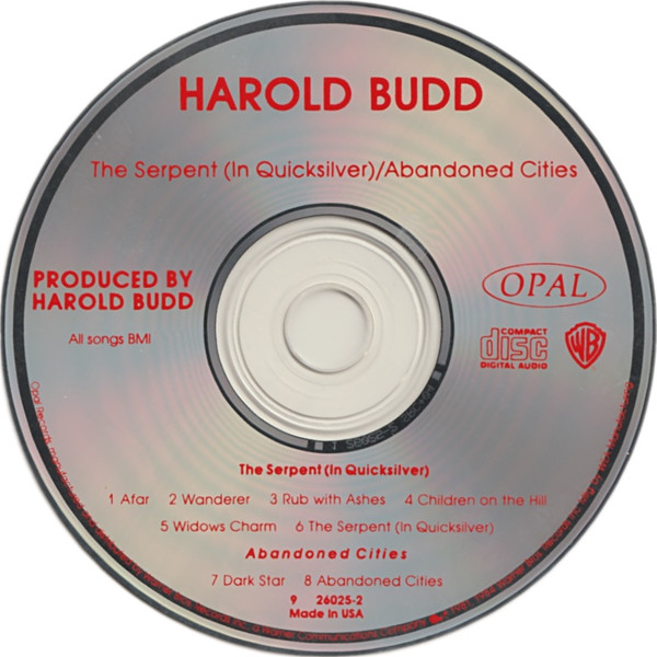 Harold Budd - The Serpent (In Quicksilver) / Abandoned Cities (CD, Comp) (Near Mint (NM or M-)) - Image 3