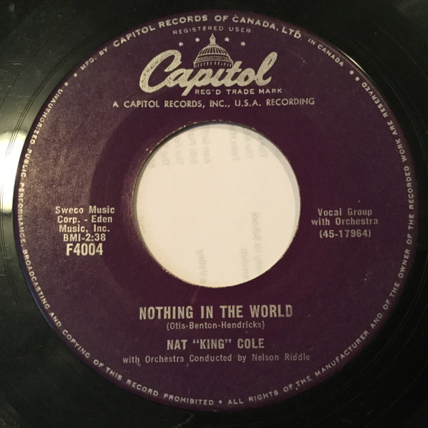 Nat King Cole - Come Closer To Me (Acercate Mas) / Nothing In The World (7", Single) (Near Mint (NM or M-)) - Image 2