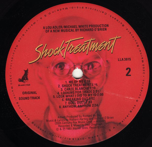 Richard O'Brien, Richard Hartley - Shock Treatment Original Sound Track (LP, Album) (Mint (M)) - Image 4