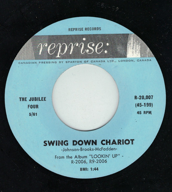 Jubilee Four - Swing Down Chariot (7", Single) (Very Good Plus (VG+))