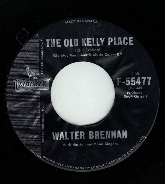 Walter Brennan - Houdini / The Old Kelly Place (7", Single) (Good Plus (G+)) - Image 2