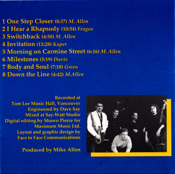 Mike Allen (3) - One Step Closer (CD, Album) (Near Mint (NM or M-)) - Image 2
